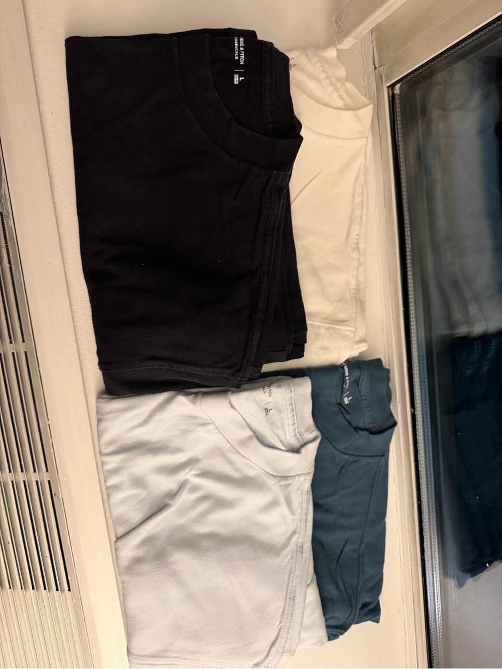 Abercrombie & Fitch Short Sleeve Tees - Black, Cream, Light Gray, Teal